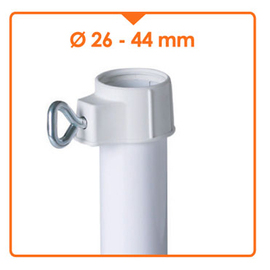 parasol base white | suitable for pole Ø 26 - 44 mm product photo  S