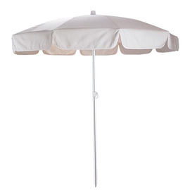 parasol ECO cream coloured round with flounce Ø 180 cm H 217 cm product photo