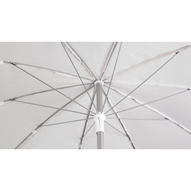 parasol ECO cream coloured round with flounce Ø 180 cm H 217 cm product photo  S