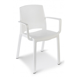 patio chair MILTON • white stackable | seat height 450 mm product photo