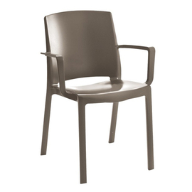 patio chair MILTON • taupe stackable | seat height 450 mm product photo