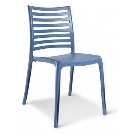patio chair SUNDAY • blue stackable | seat height 465 mm product photo