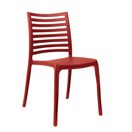 patio chair SUNDAY • red stackable | seat height 465 mm product photo