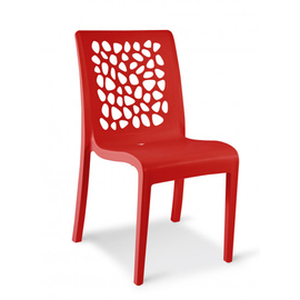 patio chair TULIP • red stackable | seat height 475 mm product photo