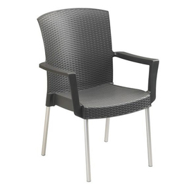 patio armchair INEO • anthracite stackable product photo