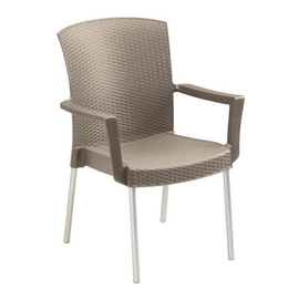 patio armchair INEO • bronze coloured stackable product photo