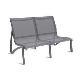lounge settee | 2-seater SUNSET • black | grey | seat height 380 mm product photo