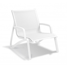 lounge chair SUNSET with armrests • white stackable | seat height 380 mm product photo