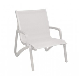 lounge chair SUNSET SUNSET with armrests • white | beige | 610 mm x 830 mm H 890 mm | seat height 380 mm product photo