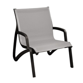lounge chair SUNSET with armrests • black | grey stackable | seat height 380 mm product photo