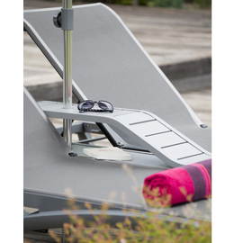 double sun lounger SUNSET silver | grey stackable | 1920 mm H 390 mm product photo  S
