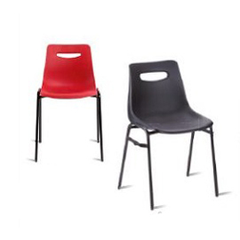 stacking chair NEW CAMPUS • red • fire-resistent | seat height 470 mm product photo