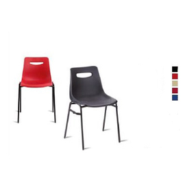stacking chair NEW CAMPUS • mahogany coloured • connectable | seat height 470 mm product photo