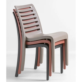 outdoor chair SLAT anthracite | stackable product photo  S