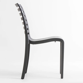 outdoor chair SLAT anthracite | stackable product photo  S