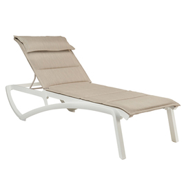 sunbed SUNSET CONFORT white | beige stackable | 1920 mm x 780 mm H 390 mm product photo