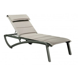sunbed SUNSET COMFORT silver | beige stackable | 1920 mm x 780 mm H 390 mm product photo