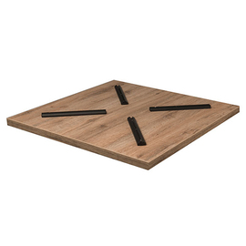 tabletop EXTERIOLIT square Oak L 800 mm W 800 mm H 30 mm product photo  S