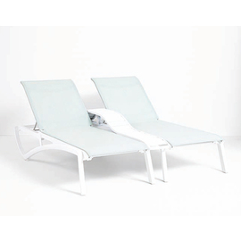 Connection element / shelf for sun lounger SUNSET, silver gray product photo  S