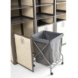 towel valet T30 SUNSET silver | grey 1880 mm x 635 mm 9 compartments | 3 double doors product photo  S