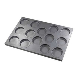 multiform baking sheet • round GN 1/1 non-stick coated | 8-cavity | mould size Ø 100 x 20 mm L 530 mm W 400 mm product photo