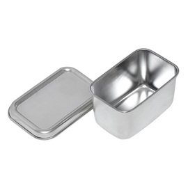 Japanese lunch box stainless steel with lid | 105 mm x 68 mm H 58 mm product photo