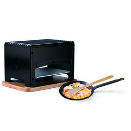 table BBQ grill charcoal warming compartment  L 330 mm  x 215 mm  H 218 mm product photo