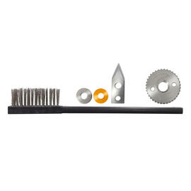 KIT : COG-WHEEL, ST/ST BLADE, METALIC BRUSH, RINGS + TOOL  product photo