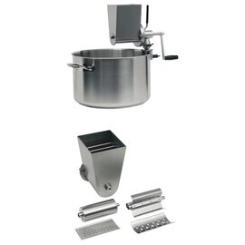 Hand-held sleek and knob-making machine, model SK 40 H, with roller and flat insert for Swabian spaetzle, with wing and domed insert for knob, liver spatula, etc. product photo