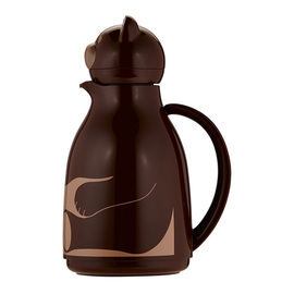 vacuum jug THERMO-BEAR 1 ltr brown shiny glass insert screw cap  H 265 mm product photo