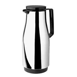 vacuum jug CHAMPION 1.5 ltr stainless steel black shiny glass insert screw cap  H 303 mm product photo