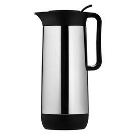 vacuum jug CONTUR PUSH 1 ltr stainless steel shiny vacuum -  tempered glass screw cap  H 279 mm product photo