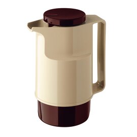 vacuum jug SERVICE 0.3 ltr beige | brown shiny glass insert screw cap  H 188 mm product photo