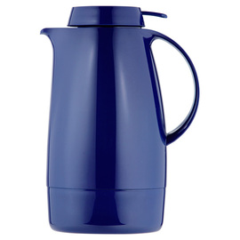 vacuum jug SERVITHERM 1.3 ltr dark blue shiny vacuum -  tempered glass screw cap  H 268 mm product photo