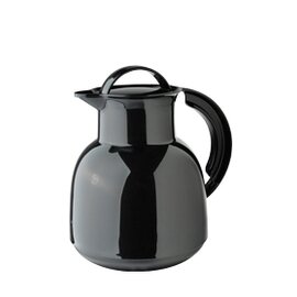 vacuum jug RENATURE 1 ltr black shiny vacuum -  tempered glass screw cap  H 214 mm product photo