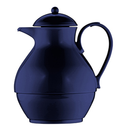 vacuum jug NOSTALGIE 1 ltr dark blue shiny glass insert screw cap  H 230 mm product photo