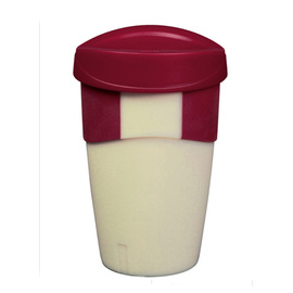 Cup To Go WAYCUP red velvet PP creamy white | red with lid 0.4 ltr | reusable product photo