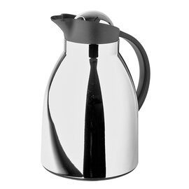 vacuum jug SHINY 1 ltr chromium coloured|black glass insert screw cap  H 240 mm product photo