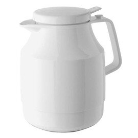 vacuum jug TEA BOY PUSH 1 ltr white shiny glass insert screw cap  H 133 mm product photo