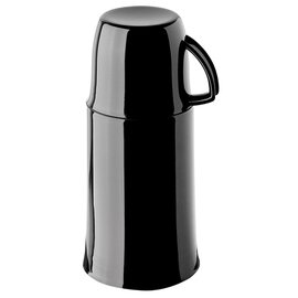 vacuum flask ELEGANCE 0.25 ltr black glass insert screw cap  H 202 mm product photo