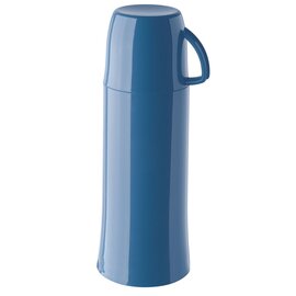 vacuum flask ELEGANCE 0.25 ltr blue glass insert screw cap  H 202 mm product photo