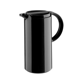 vacuum jug PRONTO 1 ltr black shiny glass insert screw cap  H 243 mm product photo
