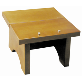 draft beer barrel stand wood light brown | 350 mm x 350 mm H 230 | 260 mm | with drip tray product photo