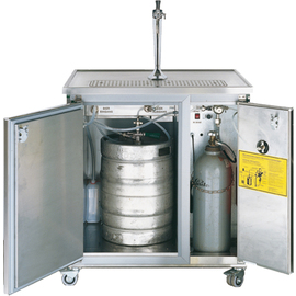 mobile counter MT1S suitable for 1 keg Ø 425 mm | 50 ltr L 950 mm with beer dispensing system product photo