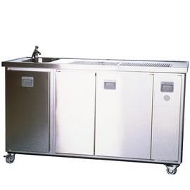 mobile counter MT4 suitable for 2 kegs Ø 425 mm | 50 ltr L 1800 mm with basic equipment product photo