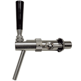 compensator tap P4000L stainless steel | threaded socket 55 mm | black plastic handle product photo