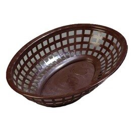 CLEARANCE | Plastic basket, plastic, brown, 25 x 16 x 5 cm product photo