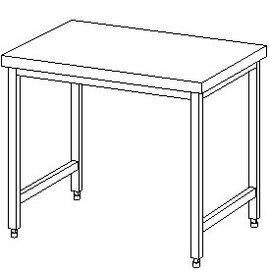 work table upstand 40 mm at the back without ground floor 600 mm 800 mm Height 850 mm product photo