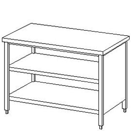work table with shelf | upstand 600 mm  x 800 mm  H 850 mm product photo