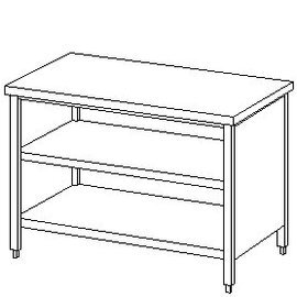 work table with shelf | upstand 600 mm  x 600 mm  H 850 mm product photo